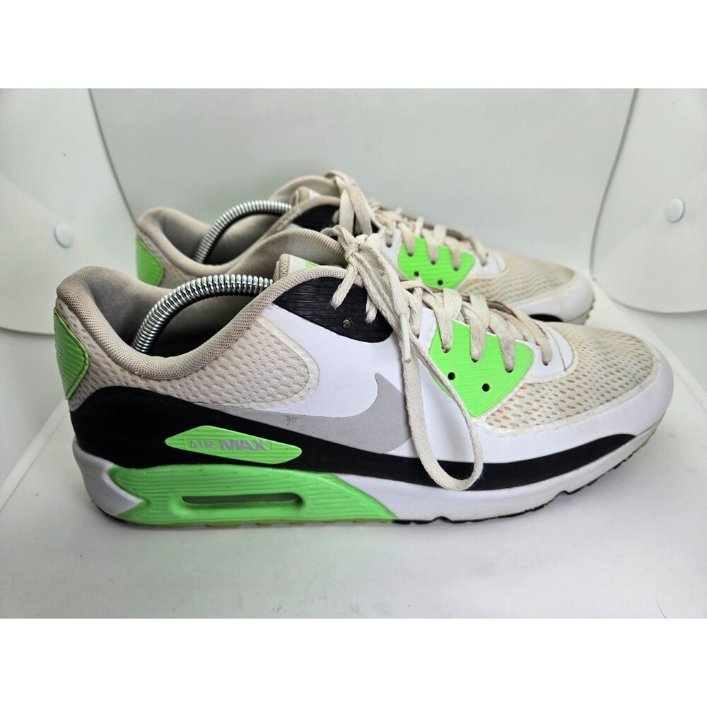 Nike Air Max 90 Golf Shoes Men's 11.5 Flash Lime Spikeless Waterproof Sneakers